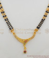 Two Line Black Beads Short Thali Chain Mangalsutra Traditional Jewelry THAL46