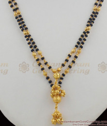 Multi Line Gold Plated Black Beads Mangalsutra Short Chain Collections THAL48 Multi Line Gold Plated Black Beads Mangalsutra Short Chain Collections THAL48