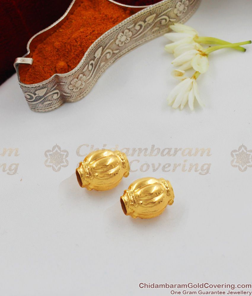 THAL57 Gold Plated Imitation Jewelry Thali Gundu Set Design For Traditional Thali