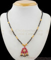 New Arrival Gold Mangalsutra Design Short Chain With Ruby StoneTHAL91