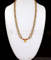 Double Line Black Beads Thali Gold Chains For Married Womens THAL99