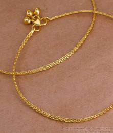 10 Inch One Gram Gold Light Weight Anklet Collections For Daily Use ANKL1033