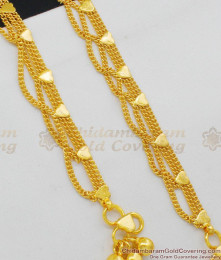 10.5 Inch Heavy Chain Anklet | Gold Pattern Kolusu Designs for Daily Use ANKL1041