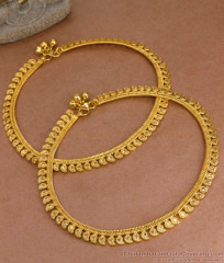 11.5 Inch Amazing Gold Mango Design Anklet Model For Ladies Trendy Wear ANKL1056