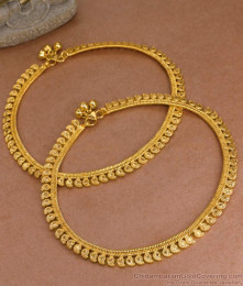 11.5 Inch Amazing Gold Mango Design Anklet Model For Ladies Trendy Wear ANKL1056