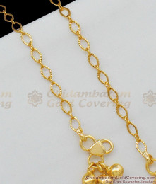 9.5 Inch Fascinating Gold Festive Session Anklet Jewelry For Girls New Arrivals ANKL1060