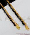 9.5 Inch Amazing Black Pearl Designer Model Black Bead Gold Anklets For Girls ANKL1066