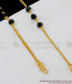 10 Inch Eye Catchy Black Pearl Designer Model Black Gold Anklets For Teen Girls ANKL1071