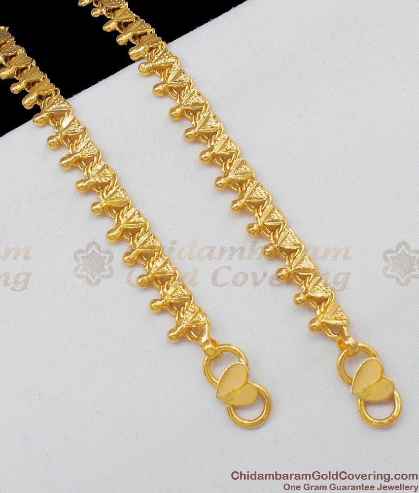 10 Inch Stylish Love Gift Padasaram Gold Imitation Kolusu Collections For Girls ANKL1074