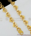 10.5 Inch Real Gold Tone Thick Heart Linked Anklet Model For Ladies Daily Use ANKL1076