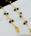 11 Inch Bollywood Black Pearl Design Gold Anklets Jewelry For Teen Girls ANKL1082