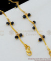 10.5 Inch Bollywood Black Pearl Design Gold Anklets Jewelry For Teen Girls ANKL1082