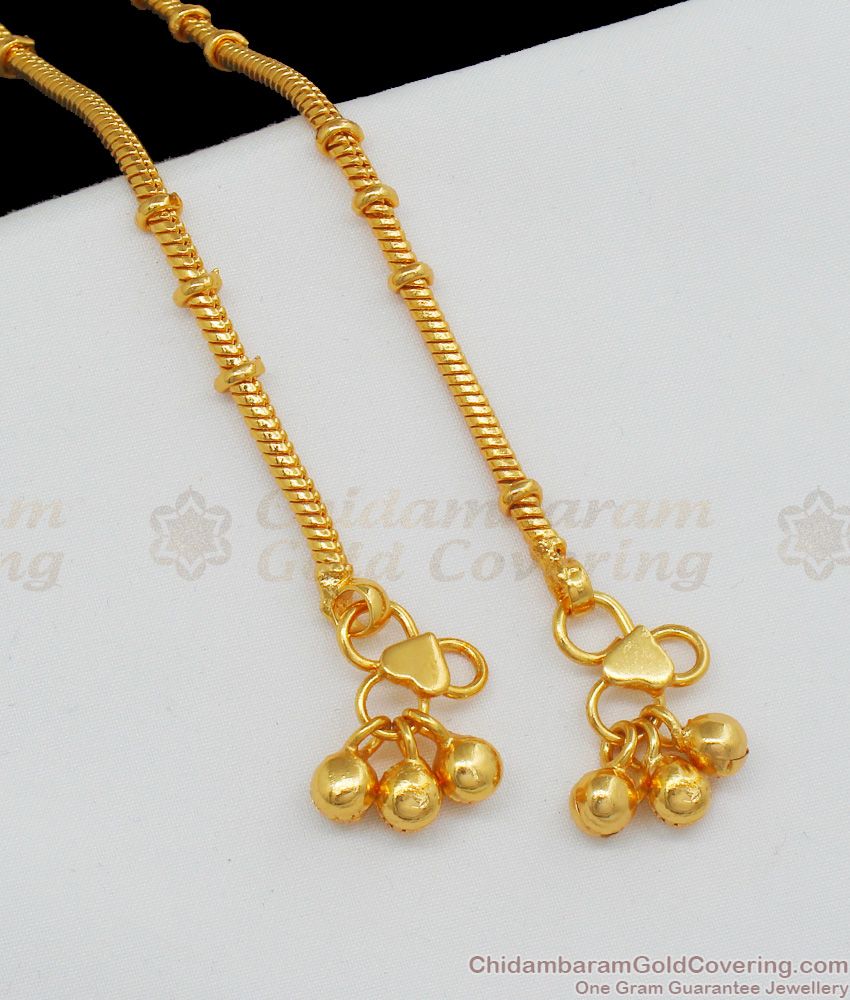 10 Inch Real Gold Tone Latest Design Padarasam Kolusu Trending Collection ANKL1094