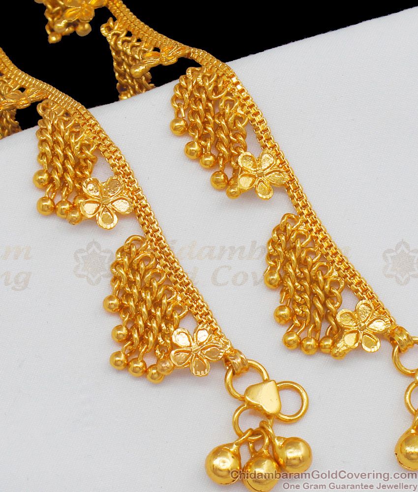 10.5 Inch Heavy Gold Anklets For Women Payal/ Kolusu Designs ANKL1098