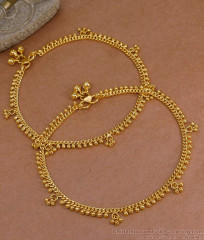 10.5 Inch Stunning Design Gold Anklets For Daily Wear ANKL1103