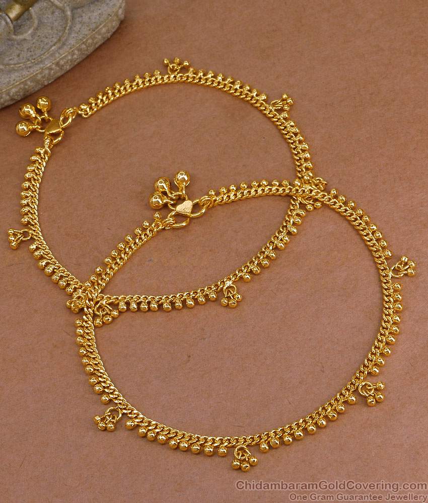 10 Inch Stunning Design Gold Anklets For Daily Wear ANKL1103 10 Inch Stunning Design Gold Anklets For Daily Wear ANKL1103