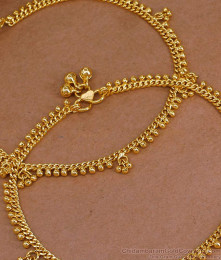 11 Inch Stunning Design Gold Anklets For Daily Wear ANKL1103 11 Inch Stunning Design Gold Anklets For Daily Wear ANKL1103