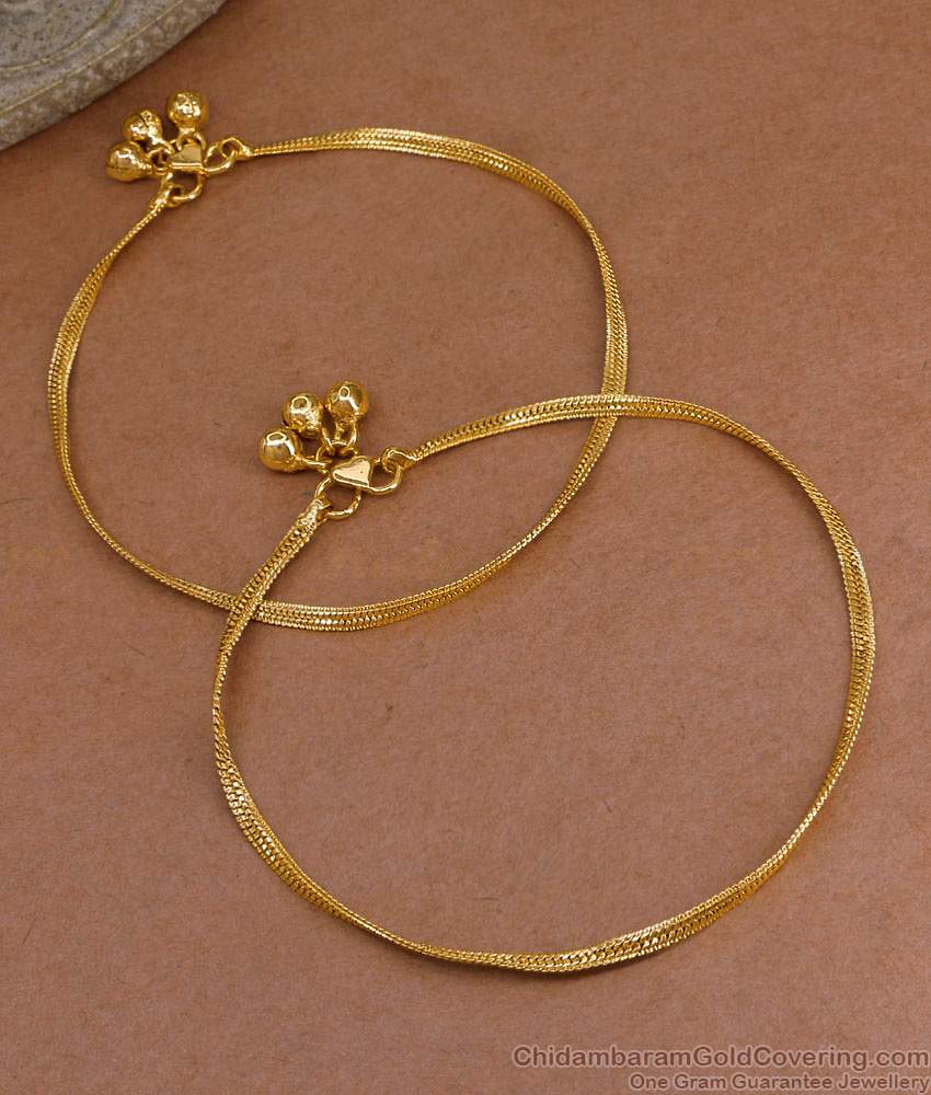 9.5 Inch Slim And Sleek Design Light Weight Gold Anklets ANKL1105 9.5 Inch Slim And Sleek Design Light Weight Gold Anklets ANKL1105