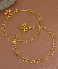 9.5 Inch Trendy Fashion Design Gold Anklets For Party Wear ANKL1107