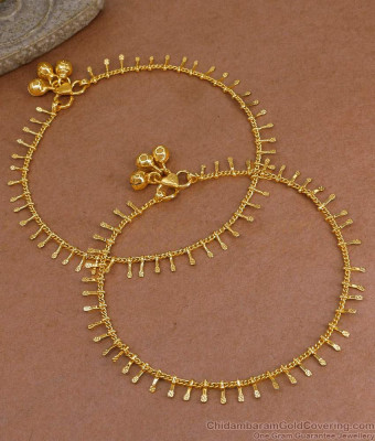 10.5 Inch Trendy Fashion Design Gold Anklets For Party Wear ANKL1107