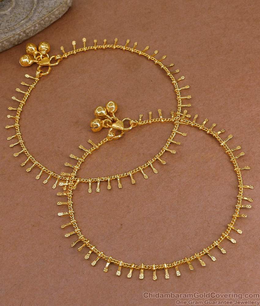 9.5 Inch Trendy Fashion Design Gold Anklets For Party Wear ANKL1107 9.5 Inch Trendy Fashion Design Gold Anklets For Party Wear ANKL1107