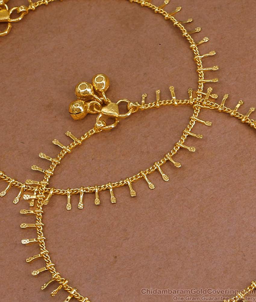 9.5 Inch Trendy Fashion Design Gold Anklets For Party Wear ANKL1107 9.5 Inch Trendy Fashion Design Gold Anklets For Party Wear ANKL1107