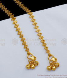 10.5 Inch Attractive Model Design Gold Anklets For Party Wear ANKL1108