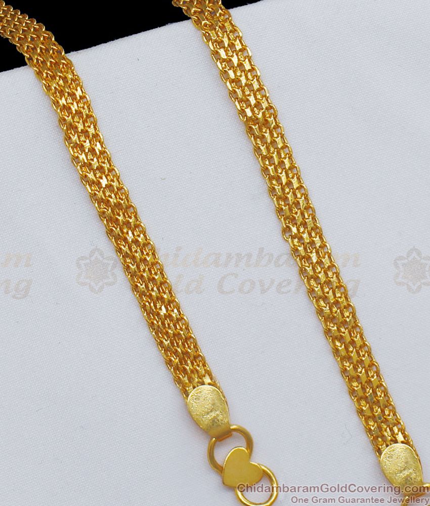 10.5 Inch New Fashion Design Gold Thick Anklet For Party Wear ANKL1111