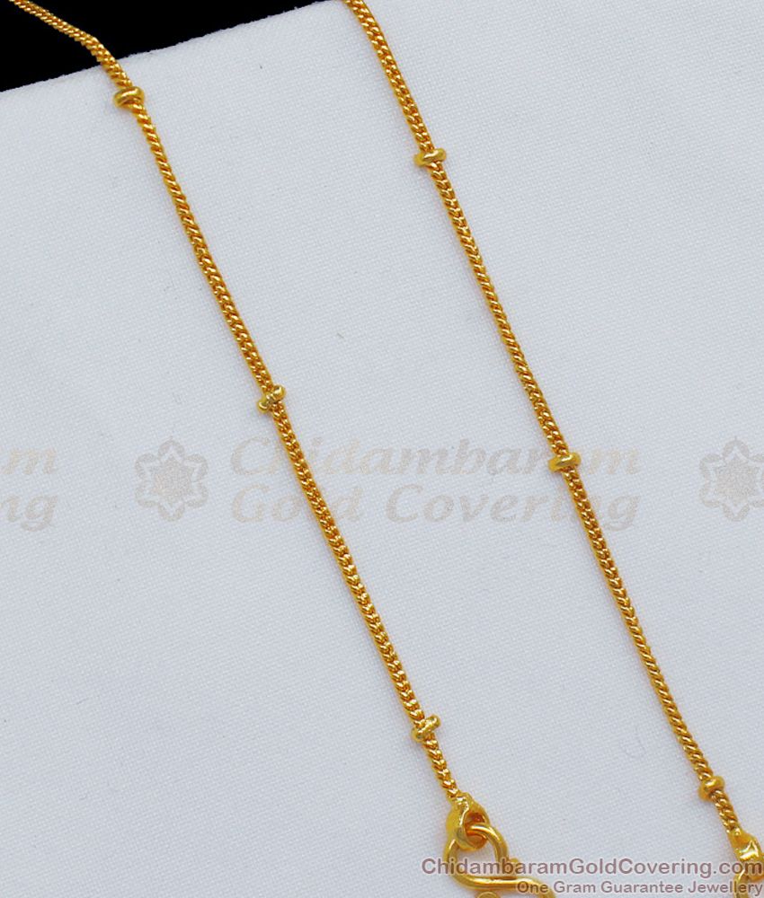 10 Inch Thin Pattern Design Gold Anklet For Party Wear ANKL1113