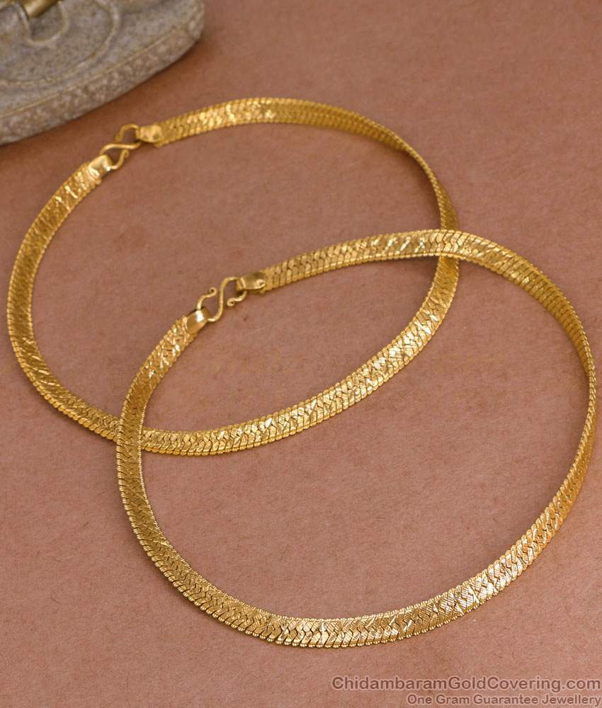 10.5 Inch Stunning Thickness Design Gold Anklets ANKL1125 10.5 Inch Stunning Thickness Design Gold Anklets ANKL1125