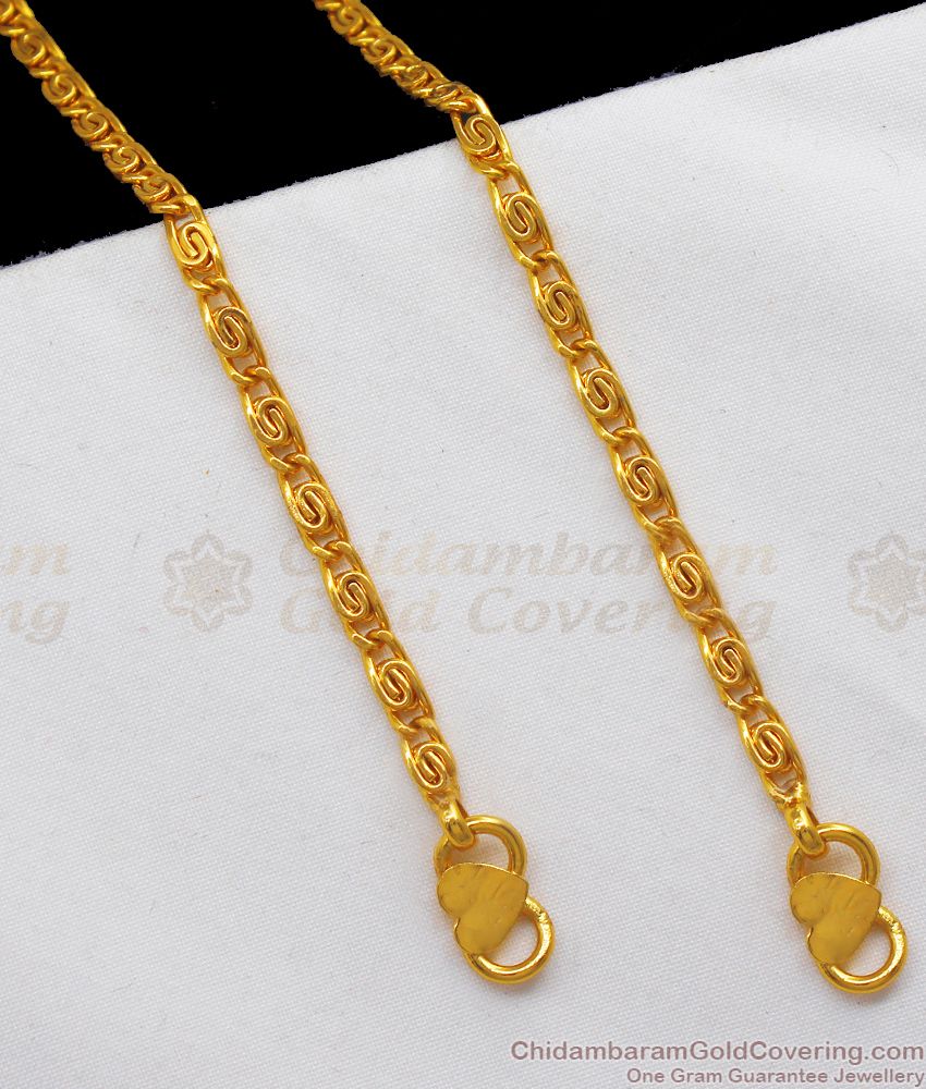 11 Inch Traditional Gold Anklet For Daily Wear Fashion Jewelry ANKL1134