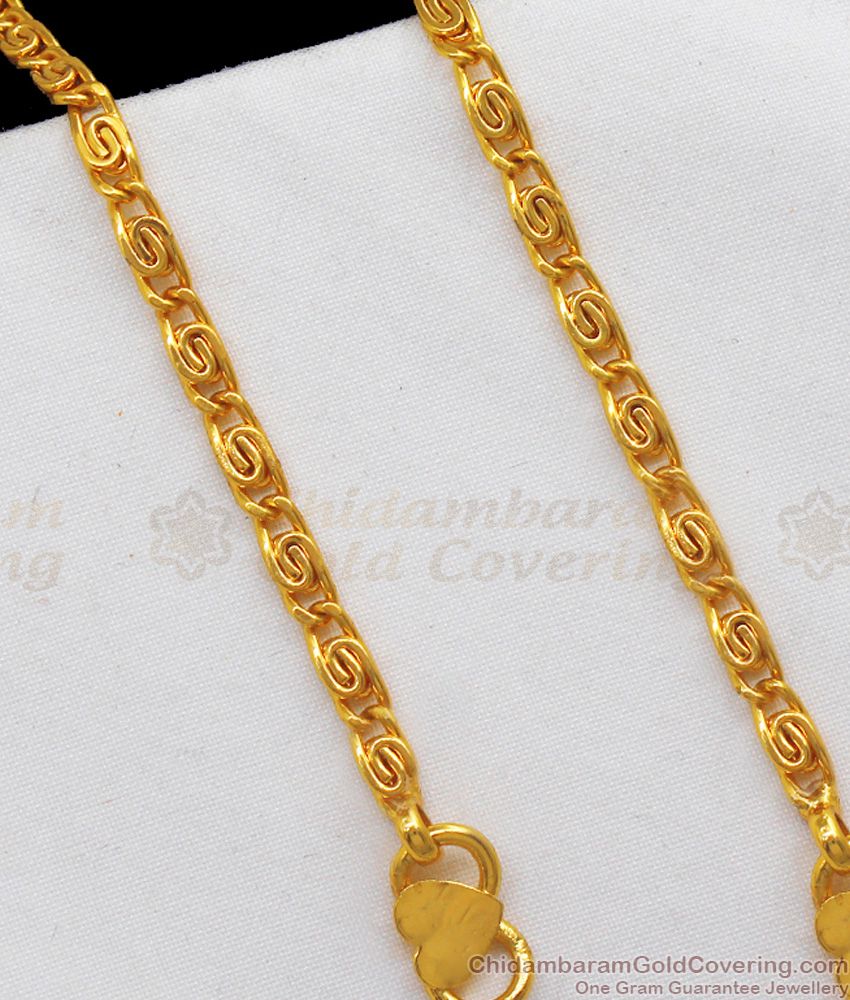 11 Inch Traditional Gold Anklet For Daily Wear Fashion Jewelry ANKL1134