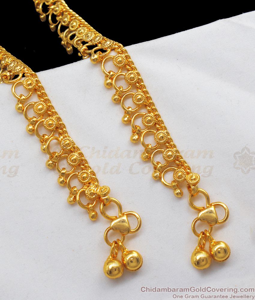 10.5 Inch Royal Thick Gold Kolusu For Womens Bridal Wear ANKL1137