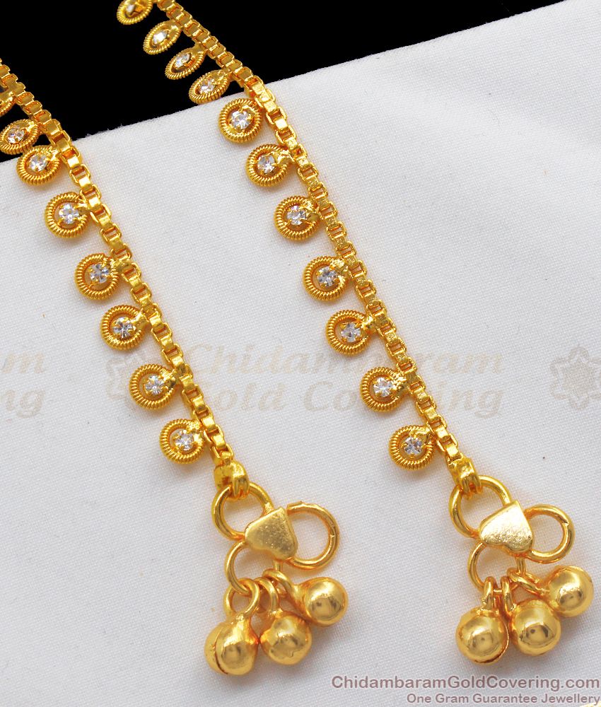 10.5 Inch Latest Daily Wear Gold Anklet For Womens Bridal Wear ANKL1138