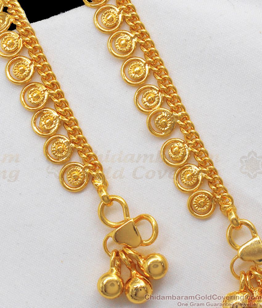 11 Inch Daily Wear Gold Anklet For Womens Bridal Wear ANKL1140