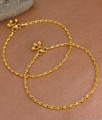 10.5 Inch One Gram Gold Anklets For Girls Daily Wear ANKL1147