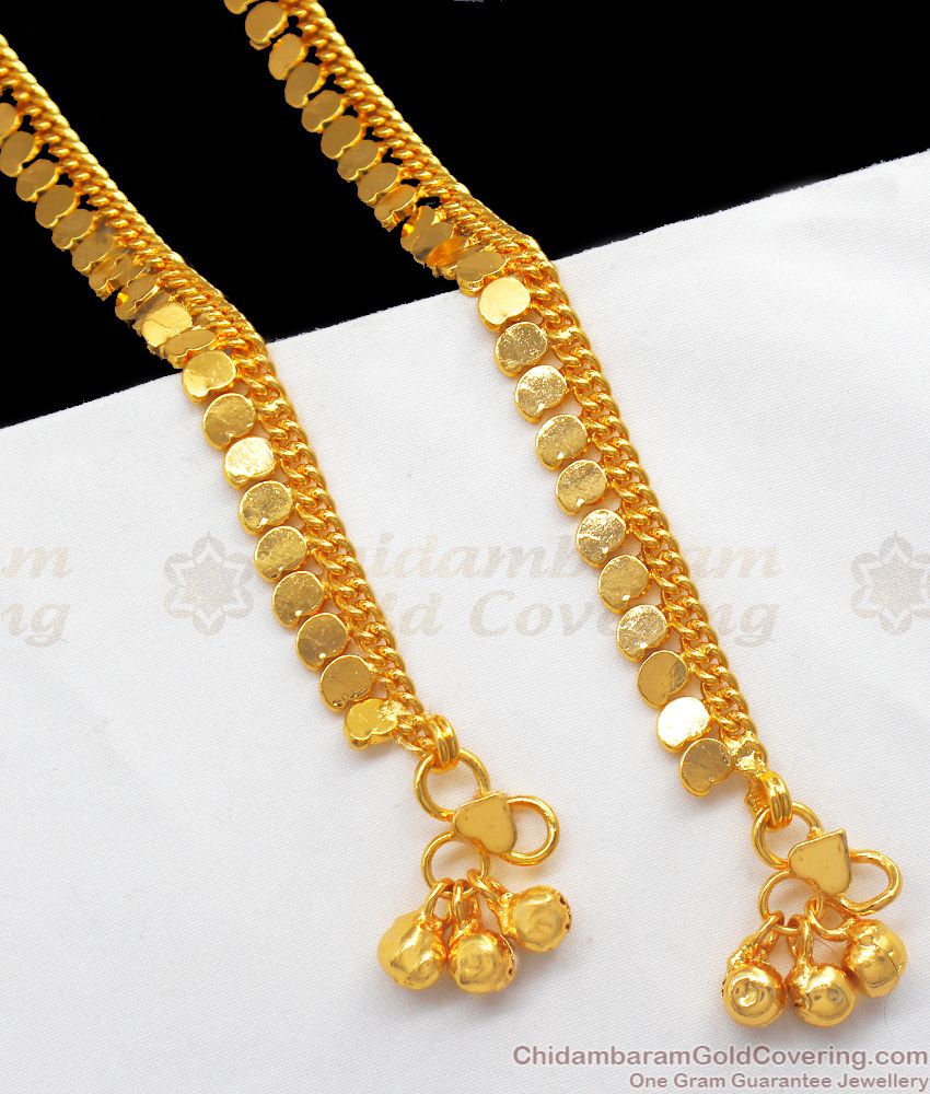 10 Inch Grand Gold Anklets For Womens Bridal Wear ANKL1151