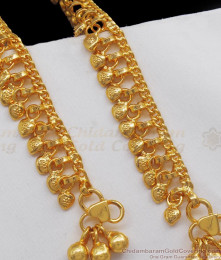 11 Inch Wedding Gold Payal With Full Beads Anklet For Ladies ANKL1159