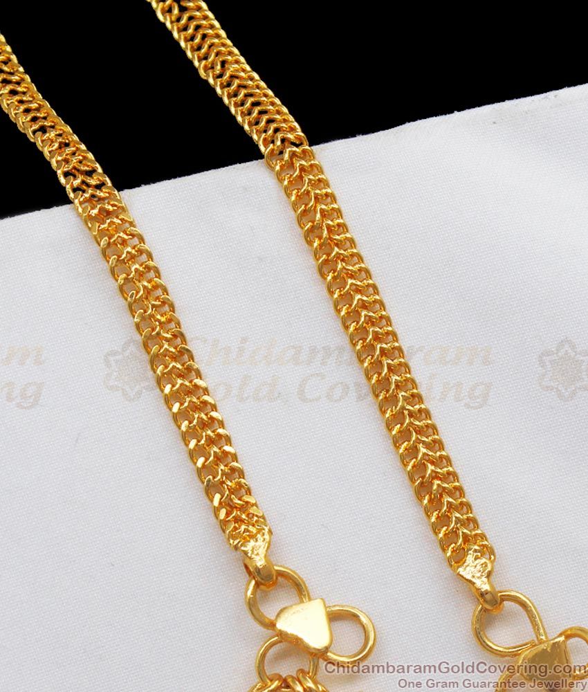 10 Inch Traditional Gold Anklet Daily Wear Collection ANKL1163
