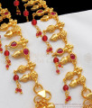 10.5 Inch Red Kemp Stone Gold Anklet Wedding Collection ANKL1166