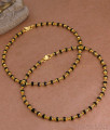 10.5 Inch Traditional Black Beaded Gold Anklets Designs For Womens ANKL1174