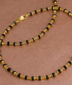 10.5 Inch Traditional Black Beaded Gold Anklets Designs For Womens ANKL1174