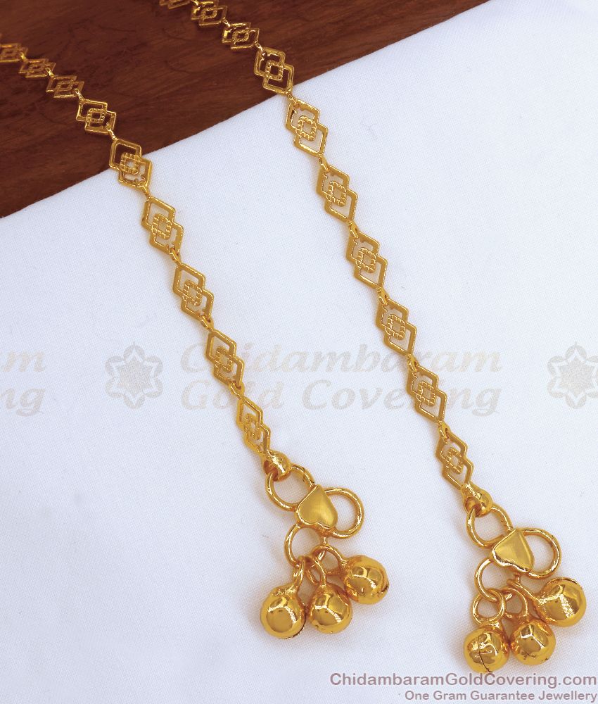10.5 Inch Daily Wear One Gram Gold Anklet Artificial Jewelry Shop Online ANKL1185