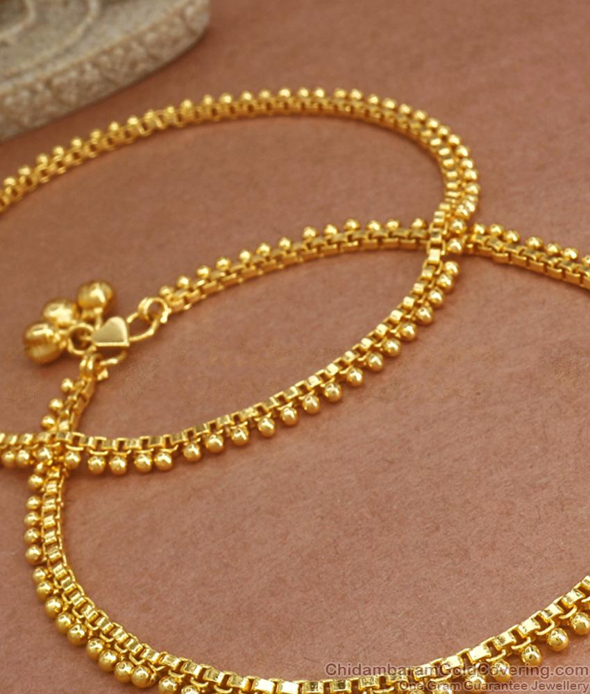 10.5 Inch Regular Wear Gold Plated Anklet Womens Kolusu Collections Shop Online ANKL1186