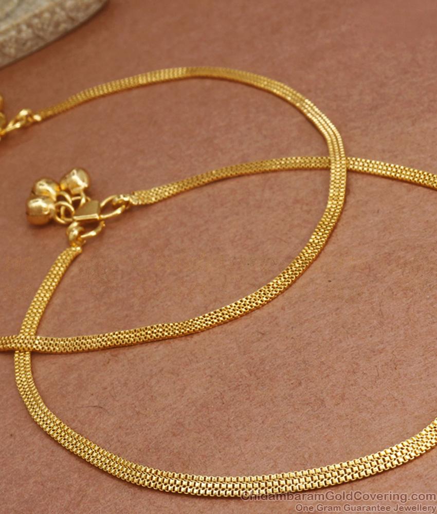 10 Inch Simple Daily Wear Gold Imitation Anklet Artificial Jewelry Collections ANKL1188