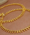 10.5 Inch Real Gold Pattern Gold Anklet Traditional Pattilu Designs For Womens ANKL1190