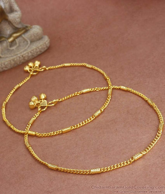 10.5 Inch Buy Light Weight Gold Imitation Anklet Chain Type Womens Kolusu ANKL1192