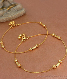 11 Inch Simple Gold Plated Anklet For Womens ANKL1194