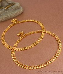 10.5 Inch Modern Gold Anklet Designs For Womens ANKL1197