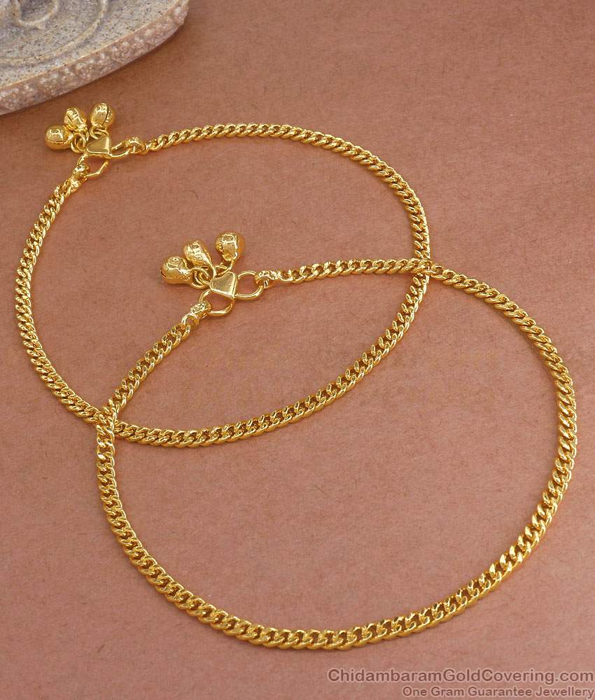 9 Inch Daily Wear Gold Payal Imitation Jewelry Design ANKL1208 9 Inch Daily Wear Gold Payal Imitation Jewelry Design ANKL1208